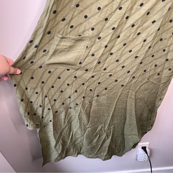 Papa Vancouver rayon umbrella dress in olive green size small - Picture 5 of 9